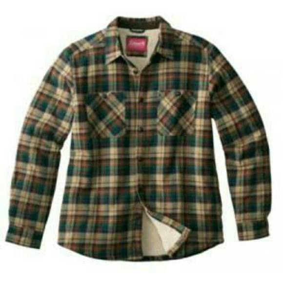 Coleman Mens Sherpa Lined Flannel Shirt 